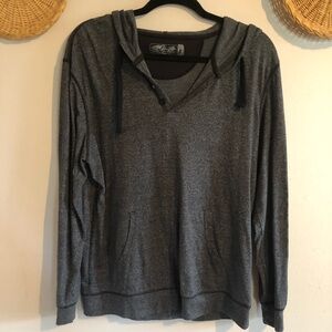 Retrofit Gray V-Neck Sweater Classic Knit